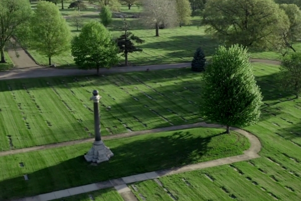 memorial-park-cemetery-monument-square-aerial-view